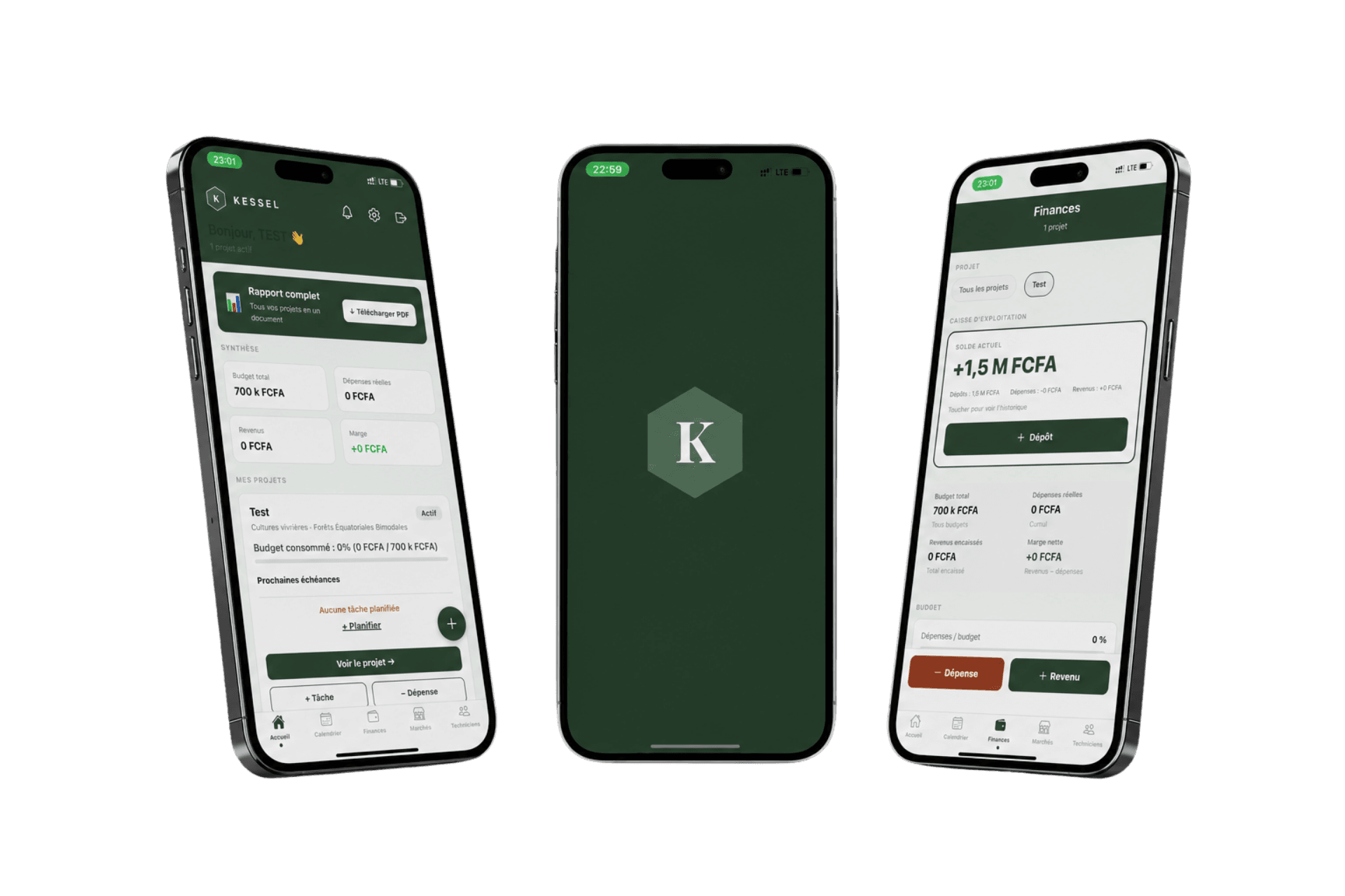 Application mobile Kessel sur smartphone